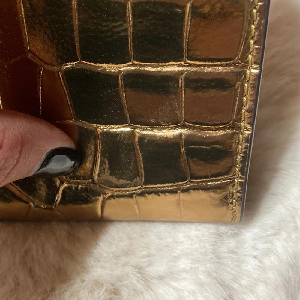 Michael Kors Embossed Leather Clutch Wallet Purse